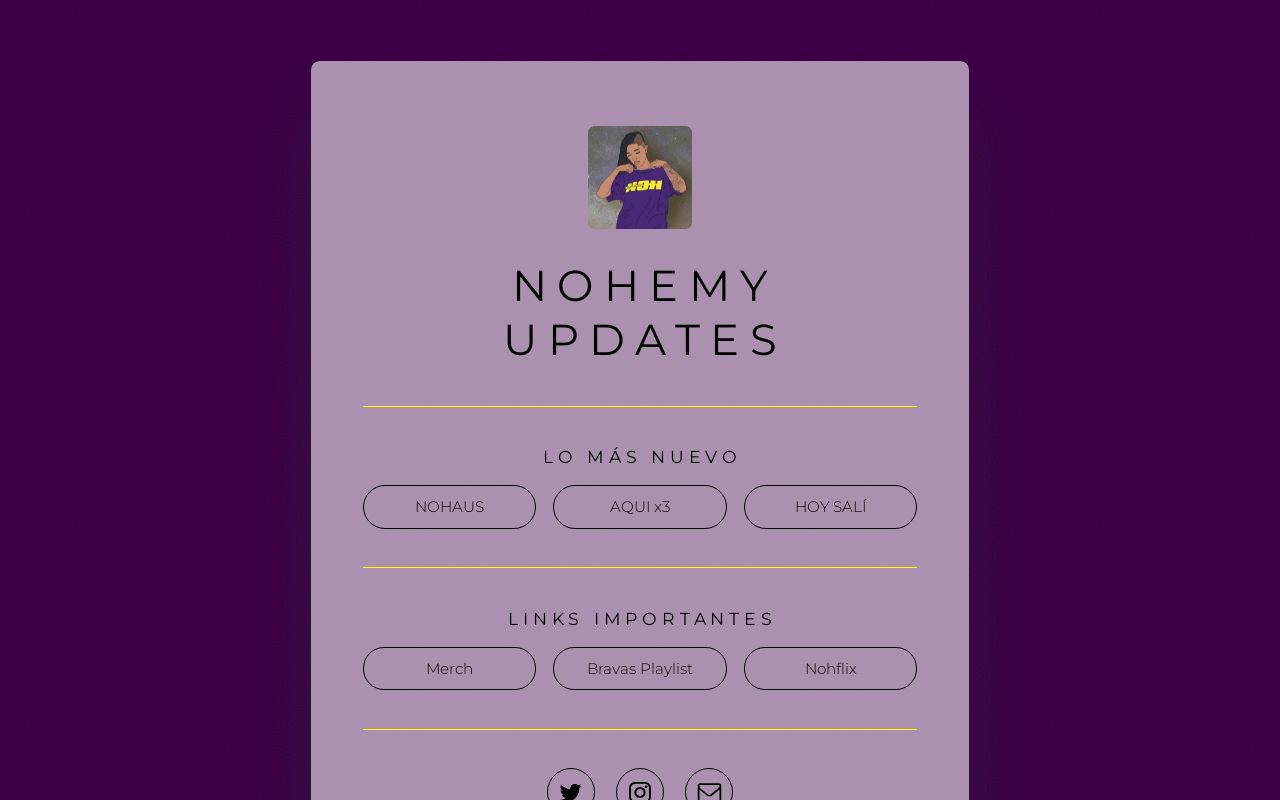 nohemy updates